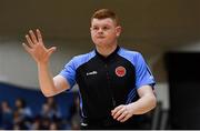 23 January 2019; Referee Mark Gilleran during the Subway All-Ireland Schools Cup U19 A Girls Final match between Holy Faith Clontarf and St Vincent's SS, Cork, at the National Basketball Arena in Tallaght, Dublin. Photo by Piaras Ó Mídheach/Sportsfile