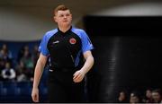 23 January 2019; Referee Mark Gilleran during the Subway All-Ireland Schools Cup U19 A Girls Final match between Holy Faith Clontarf and St Vincent's SS, Cork, at the National Basketball Arena in Tallaght, Dublin. Photo by Piaras Ó Mídheach/Sportsfile