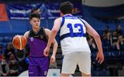 23 January 2019; Sean Ryan of Waterpark College in action against Leo Howard of St Brendan's Belmullet during the Subway All-Ireland Schools Cup U19 C Boys Final match between St Brendan's Belmullet and Waterpark College at the National Basketball Arena in Tallaght, Dublin. Photo by Piaras Ó Mídheach/Sportsfile