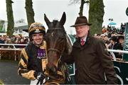 24 January 2019; Ruby Walsh, left, and Willie Mullins with Invitation Only after winning the Goffs Thyestes Handicap Steeplechase during Gowran Park Racing at Gowran Park Racecourse in Kilkenny. Photo by Matt Browne/Sportsfile