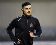 25 January 2019; Dundalk's new signing Jordan Flores warms up prior to the Jim Malone Cup match between Dundalk and Drogheda United at Oriel Park in Dundalk, Co. Louth. Photo by Seb Daly/Sportsfile
