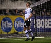 25 January 2019; Georgie Kelly of Dundalk celebrates after scoring his third and his side's fourth goal during the Jim Malone Cup match between Dundalk and Drogheda United at Oriel Park in Dundalk, Co. Louth. Photo by Seb Daly/Sportsfile