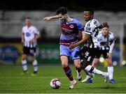 25 January 2019; Cian Kavanagh of Drogheda United in action against Lido Lotefa of Dundalk during the Jim Malone Cup match between Dundalk and Drogheda United at Oriel Park in Dundalk, Co. Louth. Photo by Seb Daly/Sportsfile