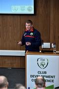 26 January 2019; John Delaney from Ballymackey AFC, during the FAI Club Development Conference at FAI National Training Centre in Abbotstown, Dublin. Photo by Matt Browne/Sportsfile
