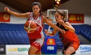 26 January 2019; Jen O’Regan of Fr. Mathews in action against Maria Long of Killester during the Hula Hoops NICC Women’s National Cup Final match between Fr Mathews and Killester at the National Basketball Arena in Tallaght, Dublin. Photo by Brendan Moran/Sportsfile