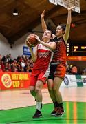 26 January 2019; Aoife Gibbons of Fr. Mathews in action against Ali Connolly of Killester during the Hula Hoops NICC Women’s National Cup Final match between Fr Mathews and Killester at the National Basketball Arena in Tallaght, Dublin. Photo by Brendan Moran/Sportsfile