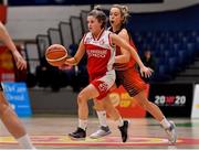 26 January 2019; Danielle Murphy O’Riordan of Fr. Mathews in action against Kate McDaid of Killester during the Hula Hoops NICC Women’s National Cup Final match between Fr Mathews and Killester at the National Basketball Arena in Tallaght, Dublin. Photo by Brendan Moran/Sportsfile