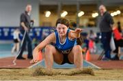 26 January 2019; Chloe Hayden of St. Laurence O'Toole's A.C., Co. Carlow, competing in the Triple Jump event during the AAI National Indoor League Round 2 at the AIT International Arena in Athlone, Co. Westmeath. Photo by Sam Barnes/Sportsfile