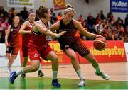 26 January 2019; Kate McDaid of Killester in action against Sinead O’Mahony of Fr. Mathews during the Hula Hoops NICC Women’s National Cup Final match between Fr Mathews and Killester at the National Basketball Arena in Tallaght, Dublin. Photo by Brendan Moran/Sportsfile