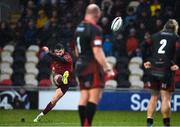 26 January 2019; Bill Johnston of Munster kicks at goal during the Guinness PRO14 Round 14 match between Dragons and Munster at Rodney Parade in Newport, Wales. Photo by Ben Evans/Sportsfile