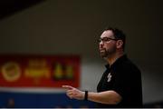 26 January 2019; Bad Bobs Tolka Rovers head coach Emmet Geoghegan during the Hula Hoops Men’s Presidents National Cup Final match between Bad Bobs Tolka Rovers and Tradehouse Central Ballincollig at the National Basketball Arena in Tallaght, Dublin. Photo by Eóin Noonan/Sportsfile