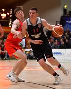 26 January 2019; Ciaran O'Sullivan of Tradehouse Central Ballincollig in action against Conor Liston of Bad Bobs Tolka Rovers during the Hula Hoops Men’s President's National Cup Final match between Bad Bobs Tolka Rovers and Tradehouse Central Ballincollig at the National Basketball Arena in Tallaght, Dublin. Photo by Brendan Moran/Sportsfile