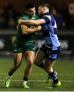 26 January 2019; Cian Kelleher of Connacht is tackled by Owen Lane of Cardiff Blues during the Guinness PRO14 Round 14 match between Cardiff Blues and Connacht at Cardiff Arms Park in Cardiff, Wales. Photo by Chris Fairweather/Sportsfile