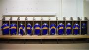 26 January 2019; Tipperary jerseys hang in the dressing room prior to the Allianz Hurling League Division 1A Round 1 match between Tipperary and Clare at Semple Stadium in Thurles, Co. Tipperary. Photo by Diarmuid Greene/Sportsfile