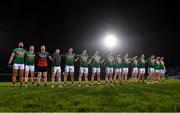 26 January 2019; Mayo players stand for the National Anthem before the Allianz Football League Division 1 Round 1 match between Mayo and Roscommon at Elverys MacHale Park in Castlebar, Co. Mayo. Photo by Piaras Ó Mídheach/Sportsfile