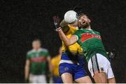 26 January 2019; Aidan O'Shea of Mayo in action against Niall Daly of Roscommon during the Allianz Football League Division 1 Round 1 match between Mayo and Roscommon at Elverys MacHale Park in Castlebar, Co. Mayo. Photo by Piaras Ó Mídheach/Sportsfile