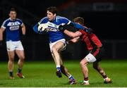 26 January 2019; Conor Boyle of Laois in action against Colm Flanagan of Down during the Allianz Football League Division 3 Round 1 match between Down and Laois at Páirc Esler in Newry, Co. Down. Photo by Oliver McVeigh/Sportsfile