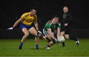 26 January 2019; Diarmuid O'Connor of Mayo in action against Tadgh O'Rourke of Roscommon during the Allianz Football League Division 1 Round 1 match between Mayo and Roscommon at Elverys MacHale Park in Castlebar, Co. Mayo. Photo by Piaras Ó Mídheach/Sportsfile