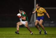 26 January 2019; Diarmuid O'Connor of Mayo in action against Enda Smith of Roscommon during the Allianz Football League Division 1 Round 1 match between Mayo and Roscommon at Elverys MacHale Park in Castlebar, Co. Mayo. Photo by Piaras Ó Mídheach/Sportsfile