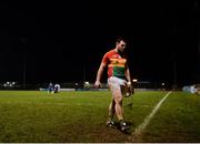 26 January 2019; Eoin Nolan of Carlow leaves the field following the Allianz Hurling League Division 1B Round 1 match between Dublin and Carlow at Parnell Park, Dublin. Photo by Harry Murphy/Sportsfile