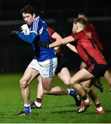 26 January 2019; Conor Boyle of Laois in action against Jerome Johnston of Down during the Allianz Football League Division 3 Round 1 match between Down and Laois at Páirc Esler in Newry, Co. Down. Photo by Oliver McVeigh/Sportsfile
