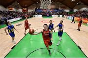 26 January 2019; Ciaran Roe of Pyrobel Killester goes up for a basket during the Hula Hoops Men’s Pat Duffy National Cup Final match between Pyrobel Killester and UCD Marian at the National Basketball Arena in Tallaght, Dublin. Photo by Brendan Moran/Sportsfile