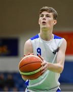 27 January 2019; Conn Doherty of Belfast Star during the Hula Hoops Under 18 Men’s National Cup Final match between Belfast Star and Moycullen at the National Basketball Arena in Tallaght, Dublin. Photo by Eóin Noonan/Sportsfile