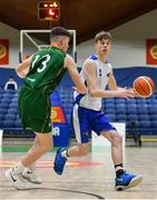 27 January 2019; Conn Doherty of Belfast Star in action against Gerard Davoren of Moycullen during the Hula Hoops Under 18 Men’s National Cup Final match between Belfast Star and Moycullen at the National Basketball Arena in Tallaght, Dublin. Photo by Eóin Noonan/Sportsfile