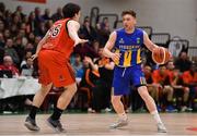 26 January 2019; Scott Kinevane of UCD Marian in action against Ciaran Roe of Pyrobel Killester during the Hula Hoops Men’s Pat Duffy National Cup Final match between Pyrobel Killester and UCD Marian at the National Basketball Arena in Tallaght, Dublin. Photo by Brendan Moran/Sportsfile