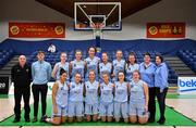 27 January 2019; The DCU Mercy team prior to the Hula Hoops Under 20 Women’s National Cup Final match between Portlaoise Panthers and DCU Mercy at the National Basketball Arena in Tallaght, Dublin. Photo by Brendan Moran/Sportsfile