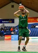27 January 2019; Daniel Arimoro of Moycullen during the Hula Hoops Under 18 Men’s National Cup Final match between Belfast Star and Moycullen at the National Basketball Arena in Tallaght, Dublin. Photo by Eóin Noonan/Sportsfile