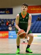 27 January 2019; Paul Kelly of Moycullen during the Hula Hoops Under 18 Men’s National Cup Final match between Belfast Star and Moycullen at the National Basketball Arena in Tallaght, Dublin. Photo by Eóin Noonan/Sportsfile