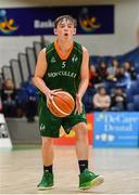 27 January 2019; Iarlaith O'Sullivan of Moycullen during the Hula Hoops Under 18 Men’s National Cup Final match between Belfast Star and Moycullen at the National Basketball Arena in Tallaght, Dublin. Photo by Eóin Noonan/Sportsfile