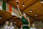 27 January 2019; James Cummins of Moycullen during the Hula Hoops Under 18 Men’s National Cup Final match between Belfast Star and Moycullen at the National Basketball Arena in Tallaght, Dublin. Photo by Eóin Noonan/Sportsfile