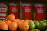 27 January 2019; Apples and oranges in the Cork dressing room before the Allianz Hurling League Division 1A Round 1 match between Kilkenny and Cork at Nowlan Park in Kilkenny. Photo by Ray McManus/Sportsfile