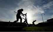 27 January 2019; Galway players warm up prior to the Allianz Hurling League Division 1B Round 1 match between Galway and Laois at Pearse Stadium in Galway. Photo by Ray Ryan/Sportsfile