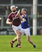 27 January 2019; Joe Canning of Galway in action against John Lennon of Laois during the Allianz Hurling League Division 1B Round 1 match between Galway and Laois at Pearse Stadium in Galway. Photo by Ray Ryan/Sportsfile