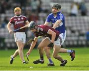 27 January 2019; Sean Loftus of Galway in action against PJ Scully of Laois during the Allianz Hurling League Division 1B Round 1 match between Galway and Laois at Pearse Stadium in Galway. Photo by Ray Ryan/Sportsfile