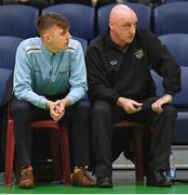 27 January 2019; DCU Mercy head coach Mark Ingle and assistant coach Stephen Ingle, left, during the Hula Hoops Under 20 Women’s National Cup Final match between Portlaoise Panthers and DCU Mercy at the National Basketball Arena in Tallaght, Dublin. Photo by Brendan Moran/Sportsfile
