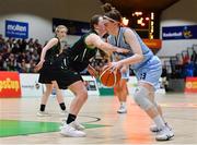 27 January 2019; Bronagh Power Cassidy of DCU Mercy in action against Sarah Fleming of Portlaoise Panthers during the Hula Hoops Under 20 Women’s National Cup Final match between Portlaoise Panthers and DCU Mercy at the National Basketball Arena in Tallaght, Dublin. Photo by Eóin Noonan/Sportsfile