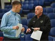 27 January 2019; DCU Mercy head coach Mark Ingle, right, and assistant coach Stephen Ingle during the Hula Hoops Under 20 Women’s National Cup Final match between Portlaoise Panthers and DCU Mercy at the National Basketball Arena in Tallaght, Dublin. Photo by Brendan Moran/Sportsfile