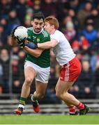27 January 2019; Jack Sherwood of Kerry in action against Peter Harte of Tyrone during the Allianz Football League Division 1 Round 1 match between Kerry and Tyrone at Fitzgerald Stadium in Killarney, Kerry. Photo by Stephen McCarthy/Sportsfile