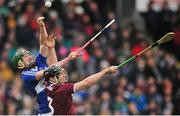 27 January 2019; Ronan Burke of Galway in action against Aaron Dunphy of Laois during the Allianz Hurling League Division 1B Round 1 match between Galway and Laois at Pearse Stadium in Galway. Photo by Ray Ryan/Sportsfile