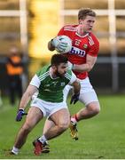 27 January 2019; Ruairi Deane of Cork in action against Kane Connor of Fermanagh during the Allianz Football League Division 2 Round 1 match between Fermanagh and Cork at Brewster Park in Enniskillen, Fermanagh. Photo by Oliver McVeigh/Sportsfile