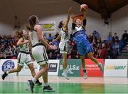27 January 2019; Dayna Finn of Maree in action against Enya Maguire of Ulster University Elks during the Hula Hoops Women’s Division One National Cup Final match between Maree and Ulster University Elks at the National Basketball Arena in Tallaght, Dublin. Photo by Eóin Noonan/Sportsfile