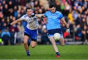 27 January 2019; Ryan Basquel of Dublin in action against Jack McCarron of Monaghan during the Allianz Football League Division 1 Round 1 match between Monaghan and Dublin at St Tiernach's Park in Clones, Co. Monaghan. Photo by Ramsey Cardy/Sportsfile