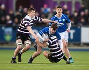 27 January 2019; Jack McSharry of St Mary's College is tackled by Henry Roberts of Terenure College during the Bank of Ireland Leinster Schools Senior Cup Round 1 match between St Mary's College and Terenure College at Energia Park in Dublin. Photo by Daire Brennan/Sportsfile