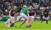 27 January 2019; Gearoid Hegarty of Limerick in action against Liam Og McGovern of Wexford during the Allianz Hurling League Division 1A Round 1 match between Wexford and Limerick at Innovate Wexford Park in Wexford. Photo by Matt Browne/Sportsfile