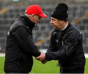 27 January 2019; Kerry manager Peter Keane and Tyrone manager Mickey Harte, left, following the Allianz Football League Division 1 Round 1 match between Kerry and Tyrone at Fitzgerald Stadium in Killarney, Kerry. Photo by Stephen McCarthy/Sportsfile
