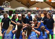 27 January 2019; Maree players huddle during a time out at the Hula Hoops Women’s Division One National Cup Final match between Maree and Ulster University Elks at the National Basketball Arena in Tallaght, Dublin. Photo by Eóin Noonan/Sportsfile
